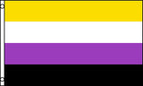 NON-BINARY  2 x 3  FLAG ( sold by the piece )