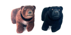 SET OF 1 BLACK & 1 DARK BROWN  BOBBING HEAD BEARS (Sold by the SET)