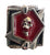 RED SKULL HEAD BLOOD & SNAKES STERLING SILVER BIKER RING   (Sold by the piece)