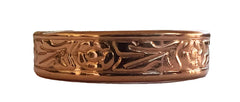 SHINY PURE HEAVY COPPER STYLE # J FLOWER RING ( sold by the piece )