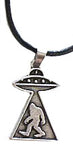 ALIEN ABDUCTION BIGFOOT SASQUATCH NECKLACE ON 22" NECKLACE sold by the piece)