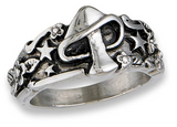 MUSHROOM FLOWERS AND STARS METAL BIKER RING ( sold by the piece)