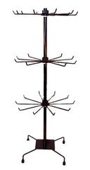BLACK THREE LEVEL 29 INCH SPINNING DISPLAY RACK (Sold by the piece)