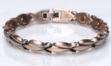 SOLID COPPER MAGNETIC LINK BRACELET style #L-FV (sold by the piece )