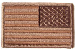 BROWN DESERT AMERICAN FLAG right arm 3 INCH EMBROIDERED PATCH ( sold by the piece )