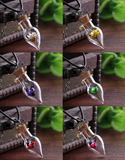 Real Dried Flower Clear Mini Glass Bottle Vial Cork Necklace (sold by 6 pack or dozen)
