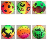 RAINBOW 9 INCH ASSORTED NOVELTY BALLS (Sold by the dozen)