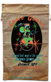 SPACE QUEEN MARIJUANA BURLAP BAG ( sold by the piece )