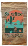 SOUTHWEST MARIJUANA BURLAP BAG ( sold by the piece )