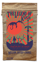 LEGEND OF KUSH MARIJUANA BURLAP BAG ( sold by the piece )