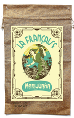 LA FRANCAISE MARIJUANA  BURLAP BAG ( sold by the piece )