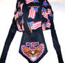 RED WHITE & TRUE EAGLE BANDANA CAP (Sold by the dozen)