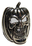 PUMPKIN HEAD SKULL BIKER RING (Sold by the piece) **-  CLOSEOUT AS LOW AS $3.75 EA