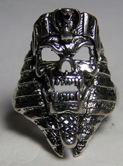 SkULL FACE EGYPTIAN PHARAOH BIKER RING (Sold by the piece)