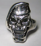 GREENBRAE MILITARY SKULL HEAD BIKER RING  (Sold by the piece)