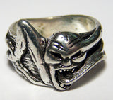 GOBLIN DEVIL LONG TONGUE BIKER RING ( sold by the piece )   ** - CLOSEOUT AS LOW AS $ 2.95 EA