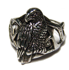 EAGLE SITTING ON BRANCH BIKER RING (Sold by the piece) *