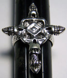 FOUR SKULL CROSS DELUXE BIKER RING (Sold by the piece) *