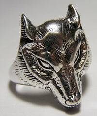 WOLF HEAD  DELUXE BIKER RING (Sold by the piece) *