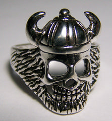 BIKER RING SPIKED HELMET VIKING SKULL (Sold by the piece)