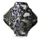 GRIFFIN HORSE DRAGON SILVER BIKER RING  (Sold by the piece) *