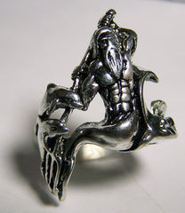 POSEIDON GREEK GOD OF SEA BIKER RING  (Sold by the piece) * CLOSEOUT 2.95 EA