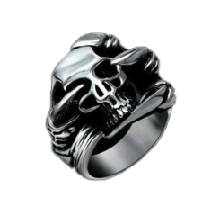 DRAGON CLAW SKULL STEEL  METAL BIKER RING (sold by the piece)