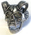 DECORATED SKULL WITH RAM HORNS METAL BIKER RING (SOLD BY THE PIECE)