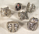 ASSORTED OVERSTOCK BIKER RINGS (Sold by the piece) * CLOSEOUT NOW as low as $ 2.50 EA