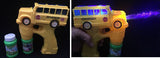 YELLOW SCHOOL BUS BUBBLE GUN WITH SOUND (sold by the piece )