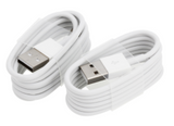 WHITE 1 METER LIGHTNING IPHONE CABLE (sold by piece or dozen)