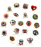 MINI TATTOOS EYEBALL ASSORTMENT (Sold by the gross 144 PC )