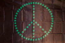 PEACE POT CIRCLE LEAVES 3' X 5' FLAG (Sold by the piece)