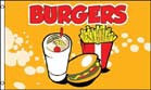 BURGERS 3 X 5 SALES FLAG HAMBURGERS (Sold by the piece)
