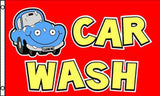 RED CAR WASH 3' x 5' FLAG (Sold by the piece)