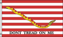 FIRST NAVY JACK TREAD ON ME  FLAG 3 X 5  (Sold by the piece)