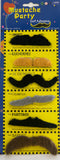 ASSORTED COLOR PLAY MUSTACHES (Sold by the CARD F 6 )