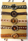 DREAM CATCHER LEATHER ADJUSTABLE BRACELETS (Sold by the piece or dozen)