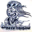 JUMBO 10 INCH EMBROIDERED PATCH NIGHT RIDER SCULL (Sold by the piece) *- CLOSEOUT NOW $ 4.95 EA