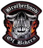 JUMBO BACK PATCH BROTHERHOOD OF BIKER (Sold by the piece)