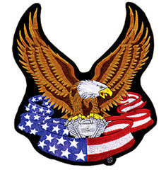 JUMBO BACK PATCH USA EAGLE ENGINE (Sold by the piece)