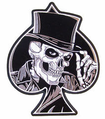 SKELETON SPADE JUMBO PATCH (Sold by the piece)