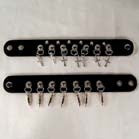 LEATHER BRACELETS WITH DANGLE BULLETS (Sold by the PIECE OR dozen) - CLOSEOUT $ 1. EA