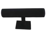 SINGLE LEVEL BLACK VELVET BRACELET DISPLAY RACK (Sold by the piece) *- CLOSEOUT $ 5 EA