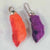 PURPLE ONLY COLORED RABBIT FOOT KEYCHAINS (Sold by the dozen assorted or by color )