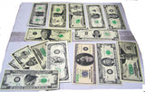GRAB BAG OF 25 ASSORTED FAKE MONEY NOVELTY DOLLAR BILLS (sold by the pack of 25 bills) -* CLOSEOUT 5 CENTS EA BILL