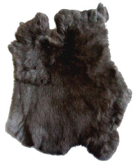 BLACK NATURAL RABBIT SKIN PELT (Sold by the piece of dozen )