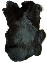BLACK DYED COLOR RABBIT SKIN PELT (Sold by the piece)