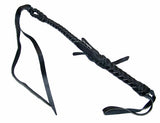 DELUXE BLACK MEXICO LEATHER RIDING CROP ( sold by the piece )