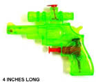 WATER PISTOL 4 IN SQUIRT GUN WITH SCOPE (Sold by the dozen) *- CLOSEOUT NOW ONLY 25 CENTS EA